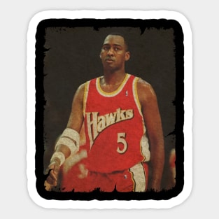 Danny Manning During His Hawks Days Sticker